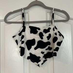 Cow print top